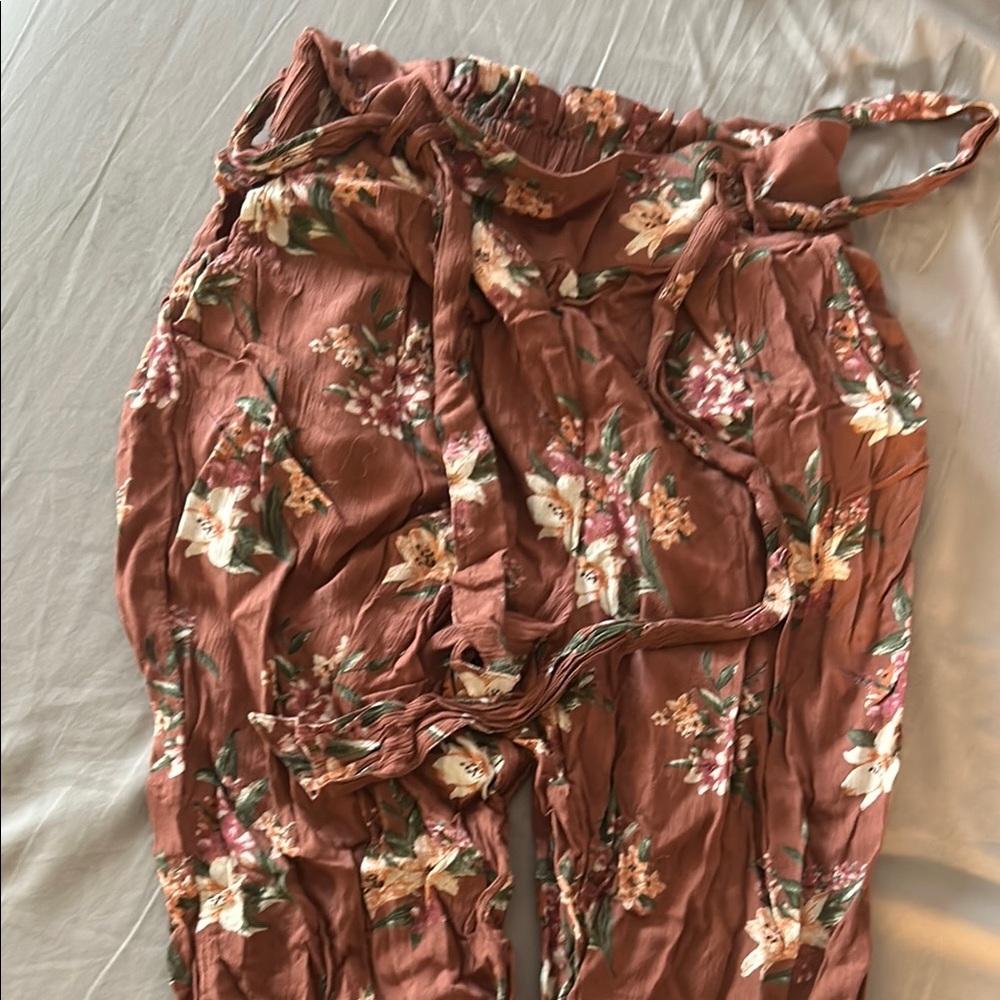 Floral Print Jumpsuit in Rust
